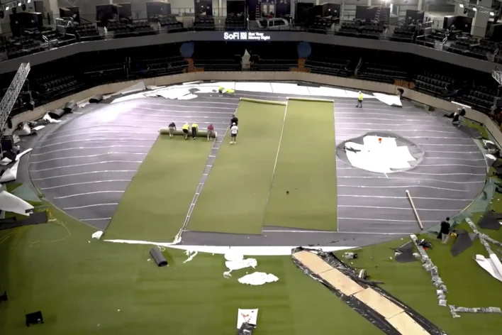 aerial view of the TGL construction